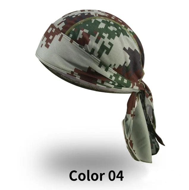 Showlu breathable cycling headband with UV protection, camouflage print, suitable for men and women during outdoor sports and hiking.