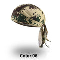 Showlu breathable cycling headband with UV protection, camouflage print, suitable for men and women during sports and outdoor activities.