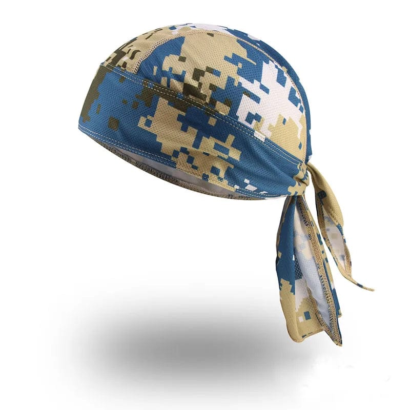 Showlu breathable cycling headband with UV protection, camouflage print, suitable for men and women during sports and outdoor activities.