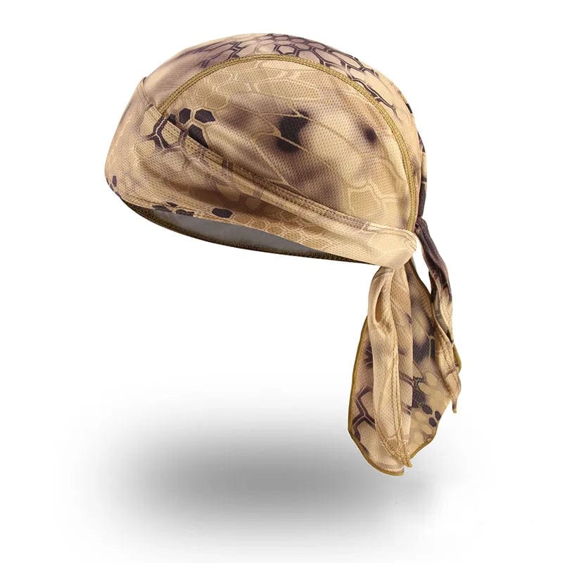 Showlu breathable cycling headband with UV protection, camouflage print, suitable for men and women during outdoor sports and hiking.