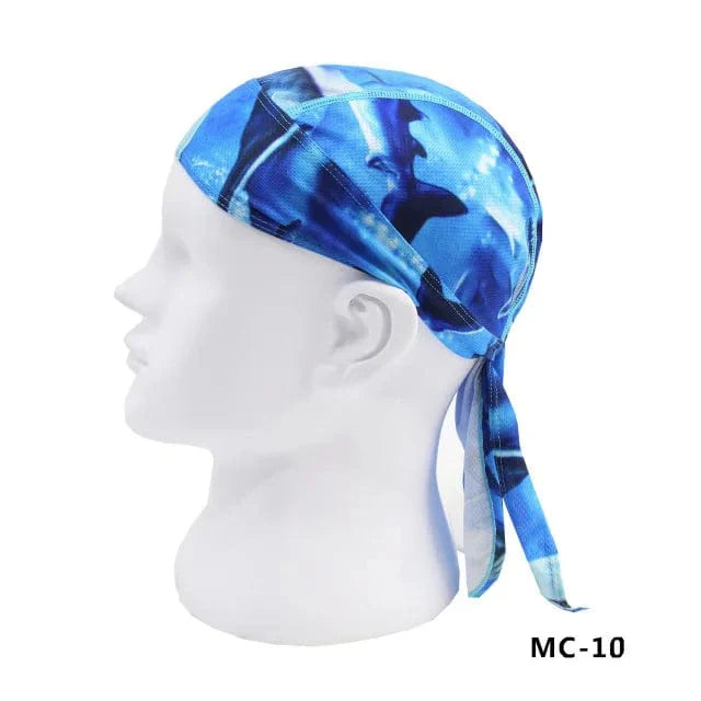 Showlu breathable cycling headband with UV protection, camouflage print, suitable for men and women during outdoor sports like fishing and hiking.