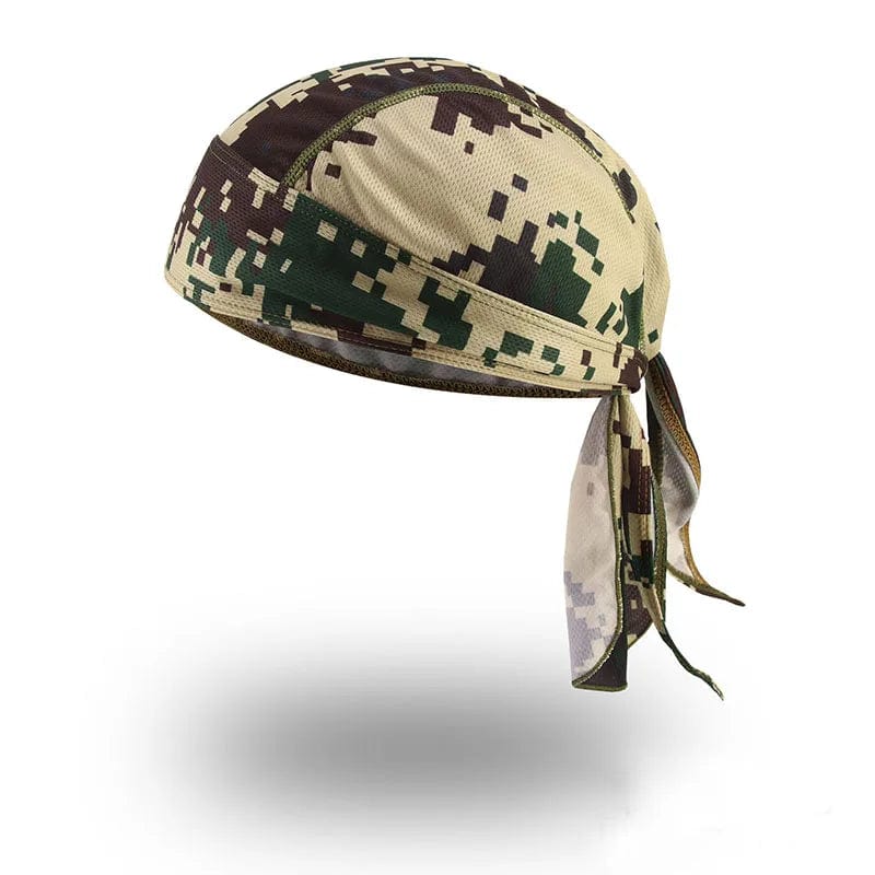 Breathable SHOWLU cycling headband with UV protection, camouflage print, ideal for outdoor sports like hiking and fishing.