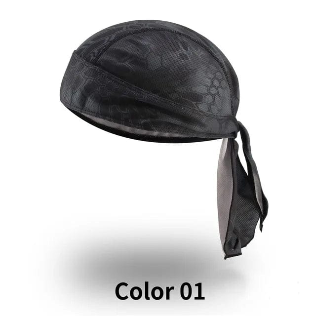 Showlu breathable cycling headband with UV protection, camouflage print, suitable for men and women during sports or outdoor activities.