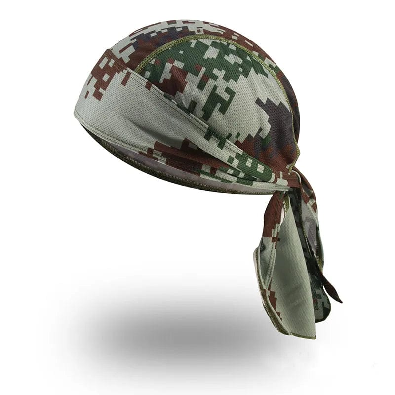 Showlu breathable cycling headband with UV protection, camouflage print, suitable for men and women during outdoor sports and fishing.