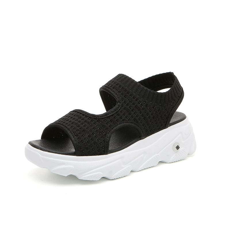 Showlu Summer Fairy Style platform sports sandals with thick soles and mesh design, ideal for casual summer wear.
