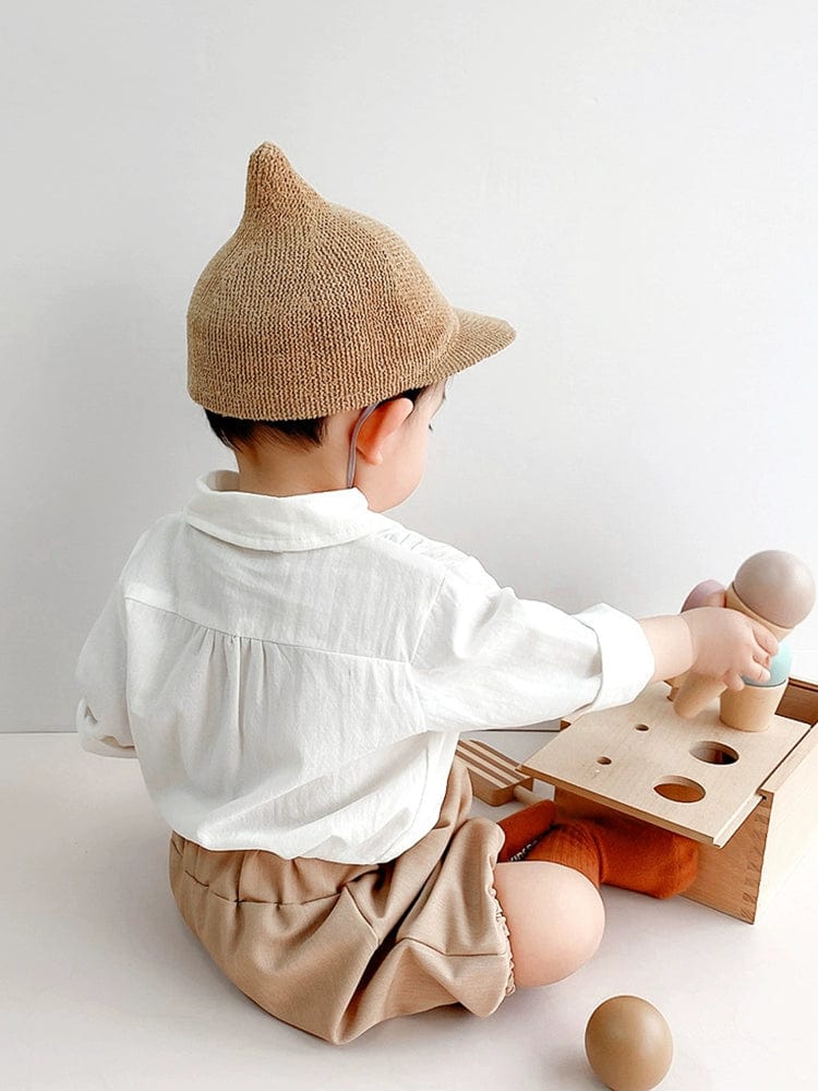 Showlu Boys 100% cotton formal dress set with a bow tie, small shirt, and pants, suitable for summer and autumn occasions.