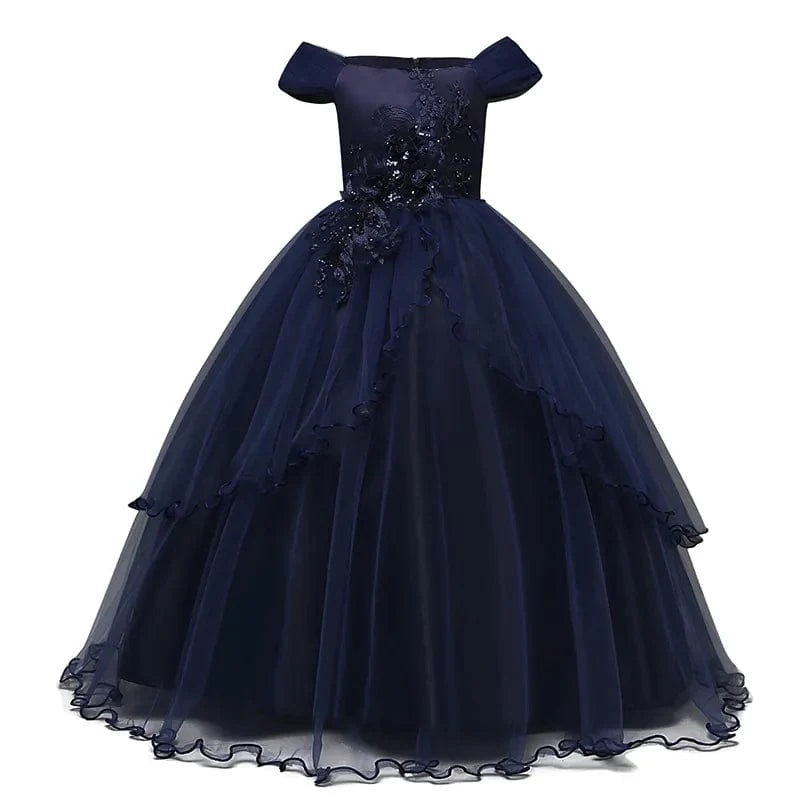 Showlu Fashion NNJXDA girls lace princess dress with elegant design, perfect for wedding, party, and special occasions.