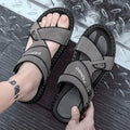 Showlu Fashion men's Kudu Concept non-slip sports beach sandals with thick PU soles, ideal for summer casual wear.