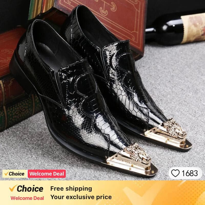 SHOWLU Men's pointed toe mesh derby shoes made of breathable cow leather, ideal for office and dress occasions.