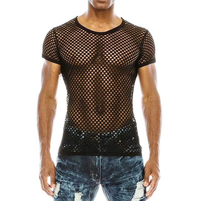 SHOWLU men's slim fit mesh waistcoat with breathable plaid fabric, close-fitting summer vest worn by male model.