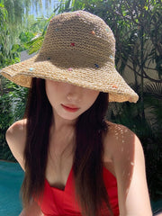 Sun Hat Niche Style Color Women's Summer Outdoor Straw Hat - SHOWLU FASHION STORE