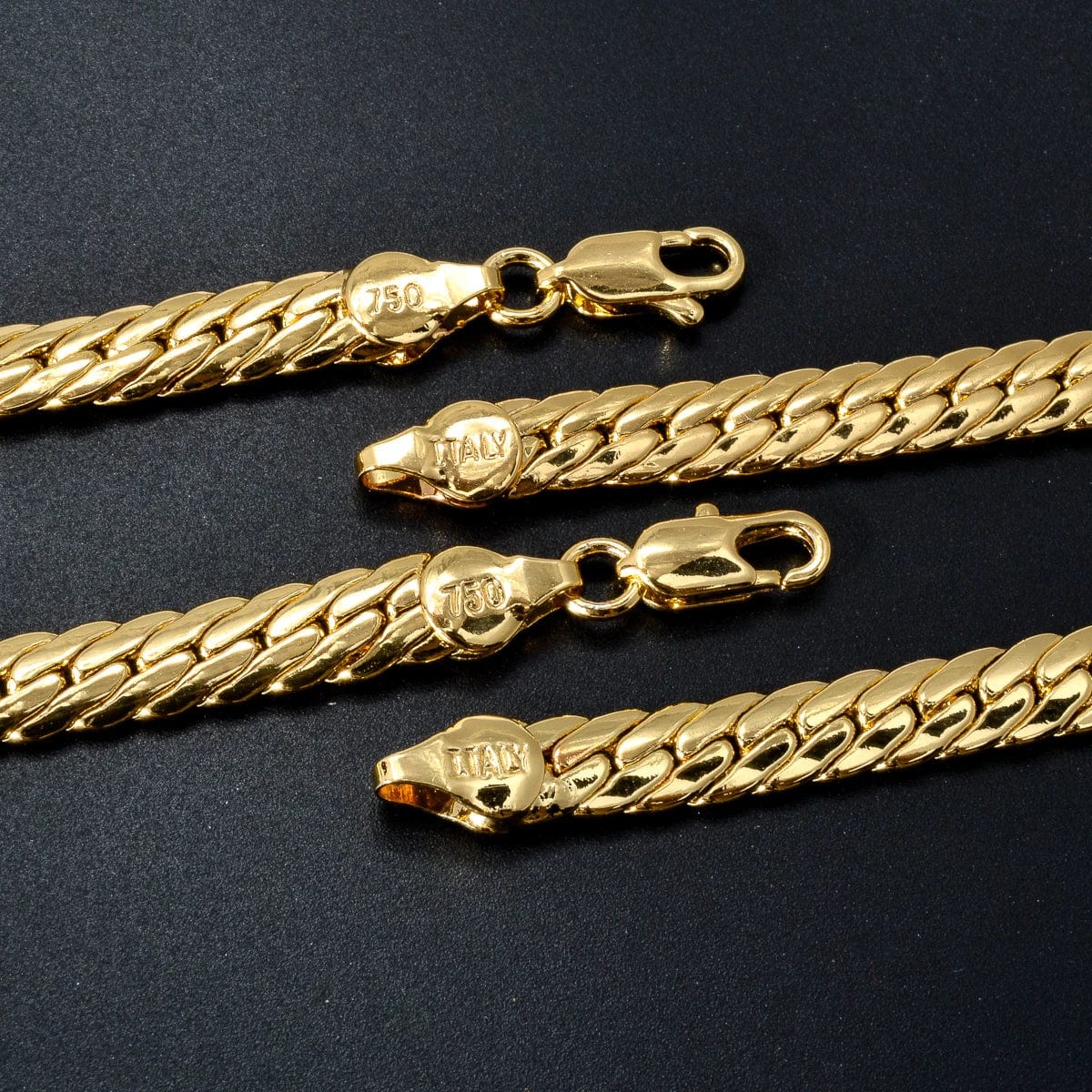 Sunny Jewelry Fashion New Copper Necklace Snake Chains Gold Plated High Quality For Women Man Italy 750 For Daily Wear Gift - SHOWLU FASHION STORE