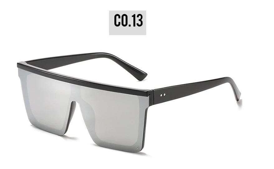 Super Cool K - style Men One - Piece Square Sunglasses for a Slim Look - SHOWLU FASHION STORE