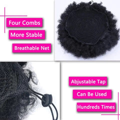Synthetic Big Afro Puff Drawstring Ponytail Extensions for Black Women 10Inch Kinky Curly Hair Bun Ponytail Wigs Daily Use - SHOWLU FASHION STORE