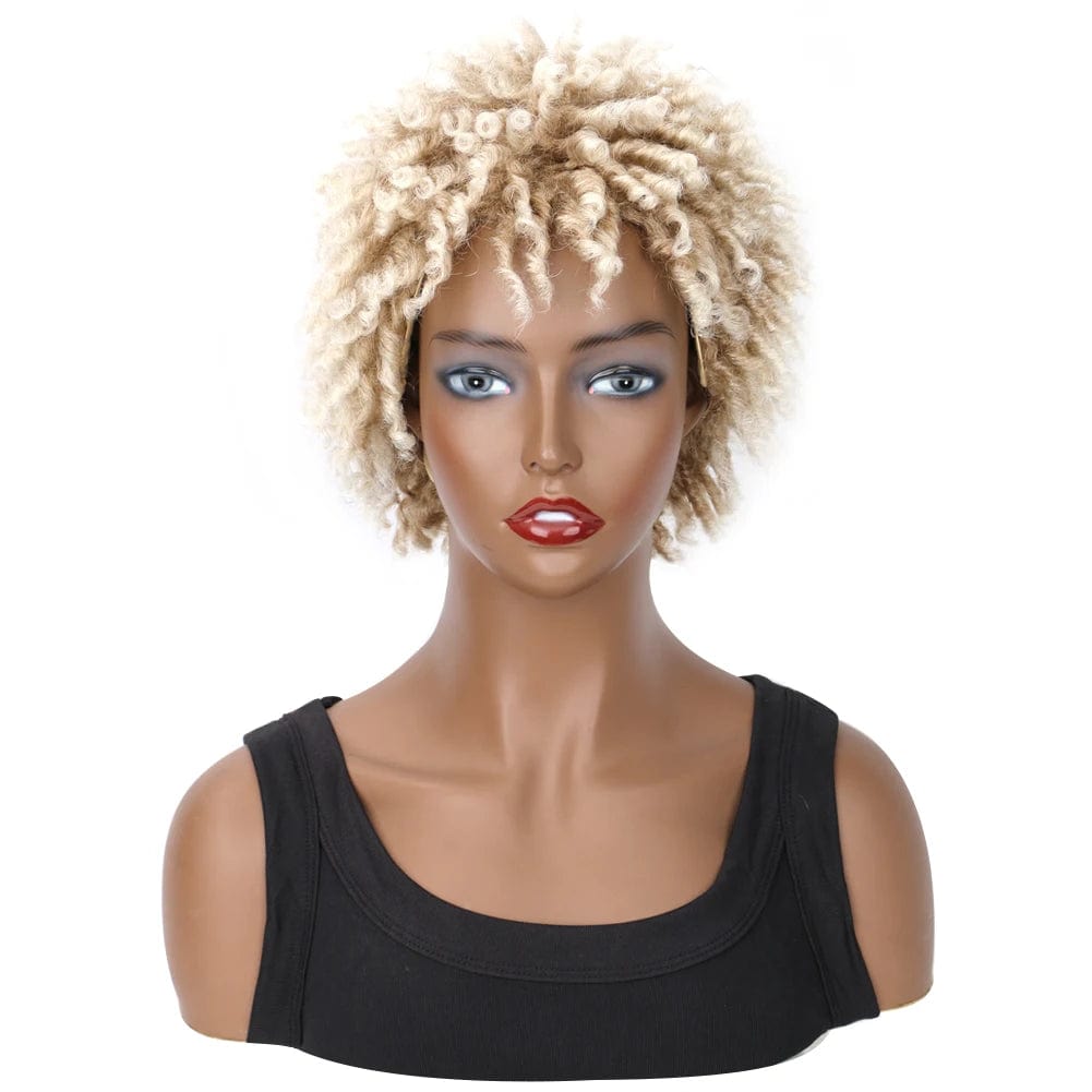 Synthetic Short Afro Dreadlock Wig Curly Faux Locs Hair Wigs Short Dreadlock Wig for Black Women And Men Afro Kinky Twist Wig - SHOWLU FASHION STORE