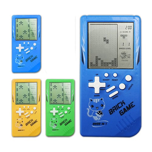 Teal Simba Toys Retro Childhood Tetris Handheld Game Player Yellow