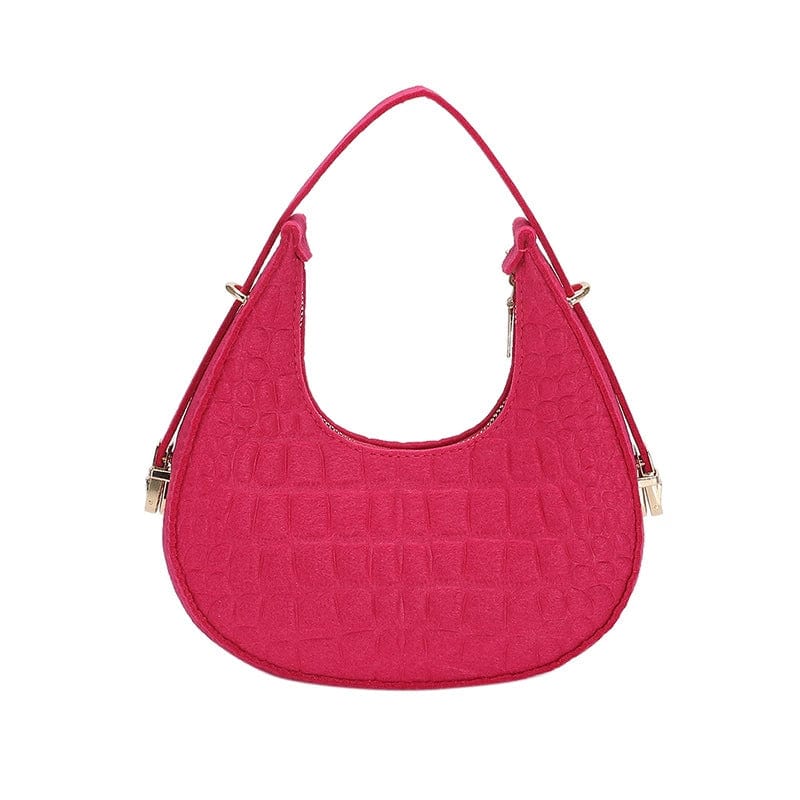 Casual women's mini shoulder bag with road ice stone pattern and trendy design, featuring a one-shoulder style and compact size.