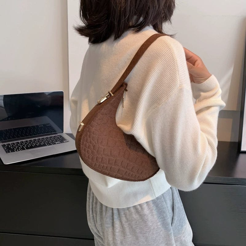 Stone pattern Road Ice Dumpling Bag for women, casual mini shoulder bag with trendy, temperament design from SHOWLU FASHION STORE.