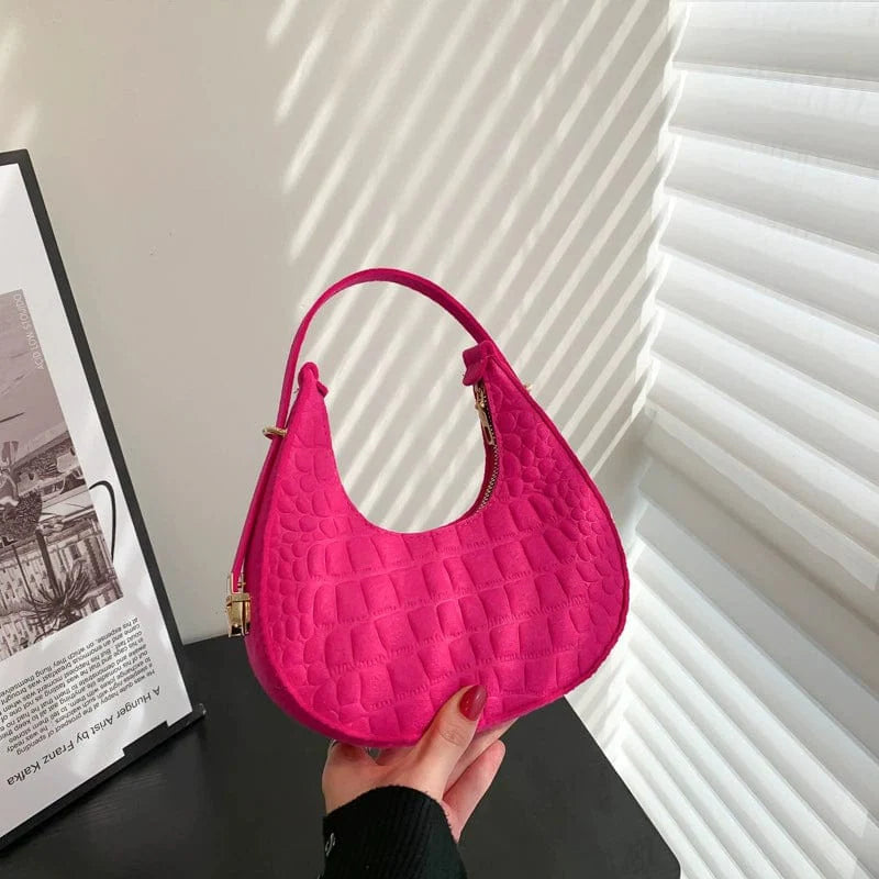 Road Ice Stone Pattern Dumpling Bag by SHOWLU FASHION STORE, casual mini shoulder bag with stylish stone design for women.