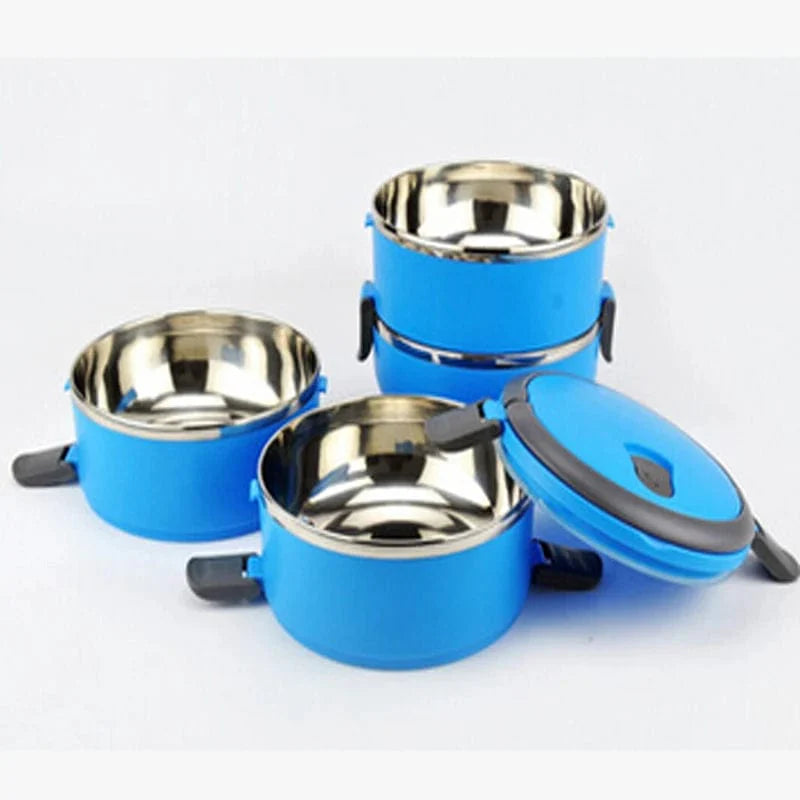 Showlu stainless steel thermal lunch box with leak-proof lid, insulated food jar keeps meals warm and fresh.