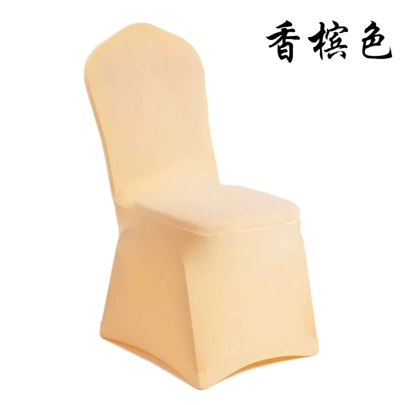 White thickened one-piece chair cover from Showlu Fashion Store, designed for hotel weddings and banquets.