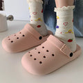 Thin strip EVA beach sandals for women with non-slip soles, soft bottom, and stylish hole design, ideal for summer outdoor wear.