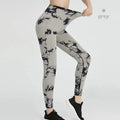 Showlu Tie Dye Seamless Leggings for women, high waist yoga pants with scrunch butt design and elastic fabric for comfort.