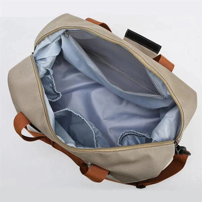 Large capacity Showlu Fashion LKEEP Oxford travel duffle bag with dry-wet separation, suitable for men and women, for short-distance travel.