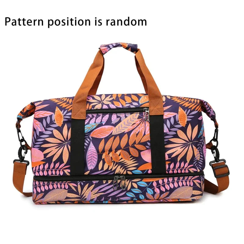 Large capacity LKEEP Oxford travel duffle bag by Showlu Fashion Store with dry-wet separation for sports and short-distance travel.