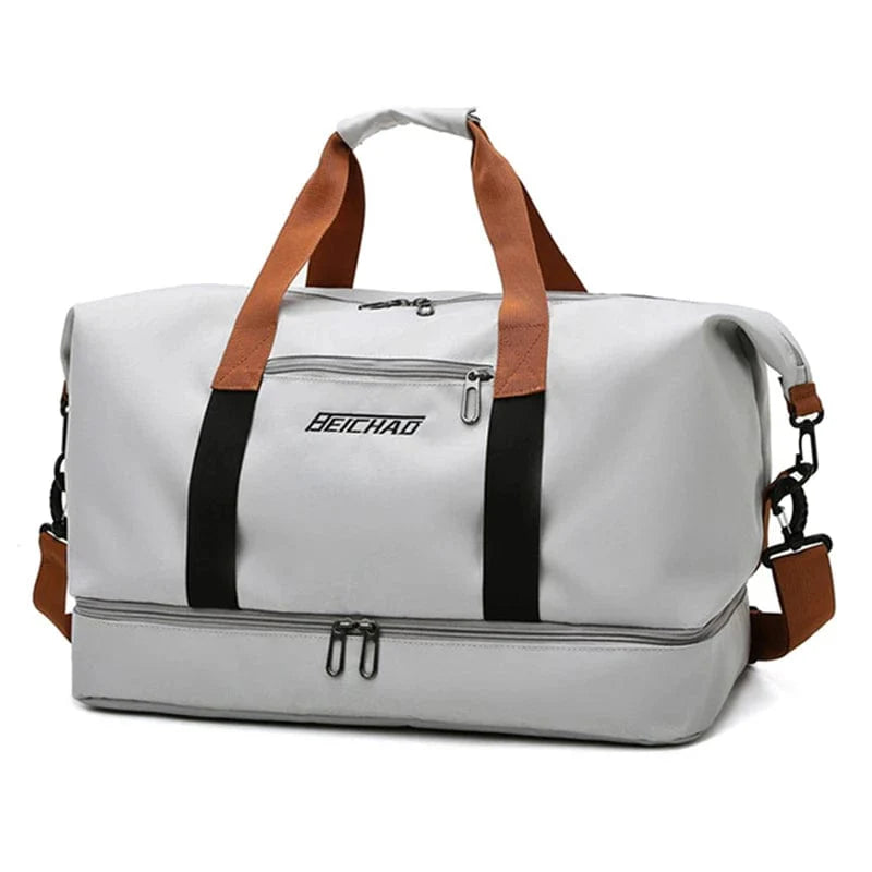 Large capacity LKEEP Oxford travel duffle bag with dry-wet separation, suitable for men and women, ideal for short-distance travel