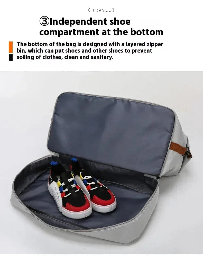 Showlu Oxford Travel Duffle Bag with shoulder strap, designed for gym, weekend trips, and portable carry-on luggage.