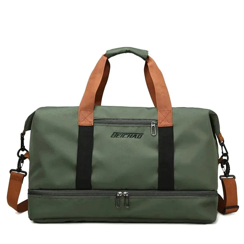 Showlu Oxford Travel Duffle Bag with shoulder strap, designed for gym, weekend trips, and portable carry-on travel.