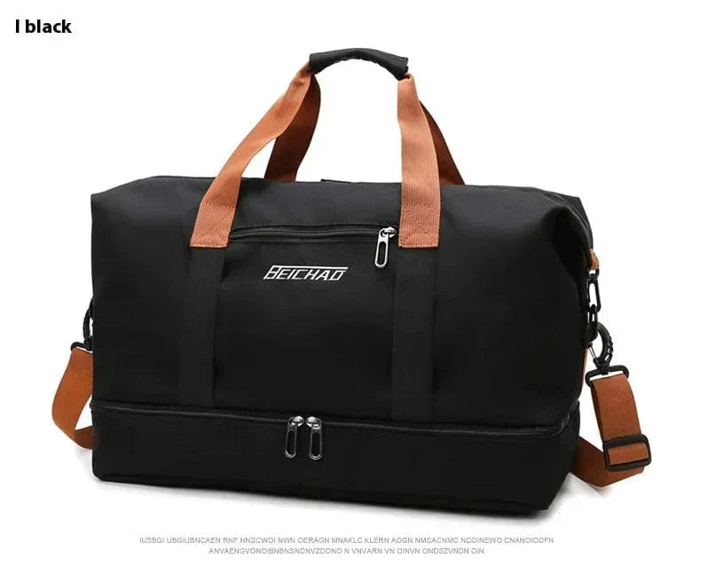 Showlu Oxford travel duffle bag with shoulder strap, portable gym and weekender bag for short trips and fitness essentials.