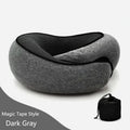 Showlu Fashion memory foam U-shaped travel neck pillow with soft cotton cover, designed for comfortable neck support during travel.