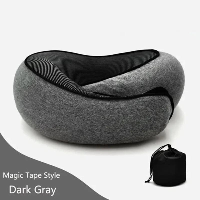 Showlu Fashion memory foam U-shaped travel neck pillow with soft cotton cover, designed for comfortable neck support during travel.