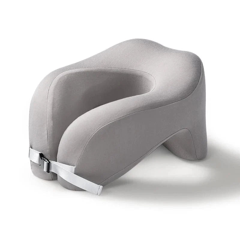 U-shape memory foam travel neck pillow for airplane support, providing comfortable head and neck cushioning during flights.