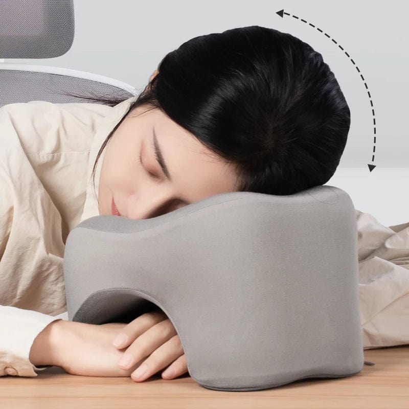 Showlu U-shape memory foam travel neck pillow for airplane support, ergonomic cervical pillow for sleep and head neck comfort.