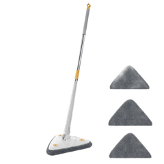 Triangle Mop 360° Rotatable Twist Squeeze Wringing Adjustable Water Absorption Telescopic Ceiling Wall Mop Deep Cleaning Mop - SHOWLU FASHION STORE