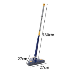 Triangle Mop 360° Rotatable Twist Squeeze Wringing Adjustable Water Absorption Telescopic Ceiling Wall Mop Deep Cleaning Mop - SHOWLU FASHION STORE