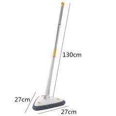 Triangle Mop 360° Rotatable Twist Squeeze Wringing Adjustable Water Absorption Telescopic Ceiling Wall Mop Deep Cleaning Mop - SHOWLU FASHION STORE