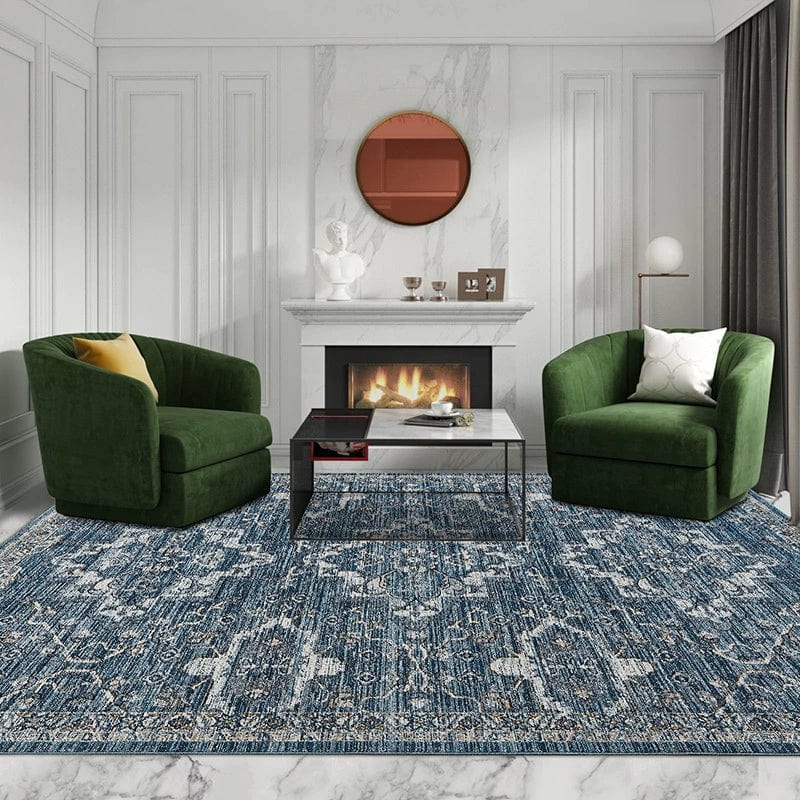 SHOWLU FASHION STORE DittoHouse Retro Turkish area rug, plush polyester living room carpet with vintage design and Scandinavian style.