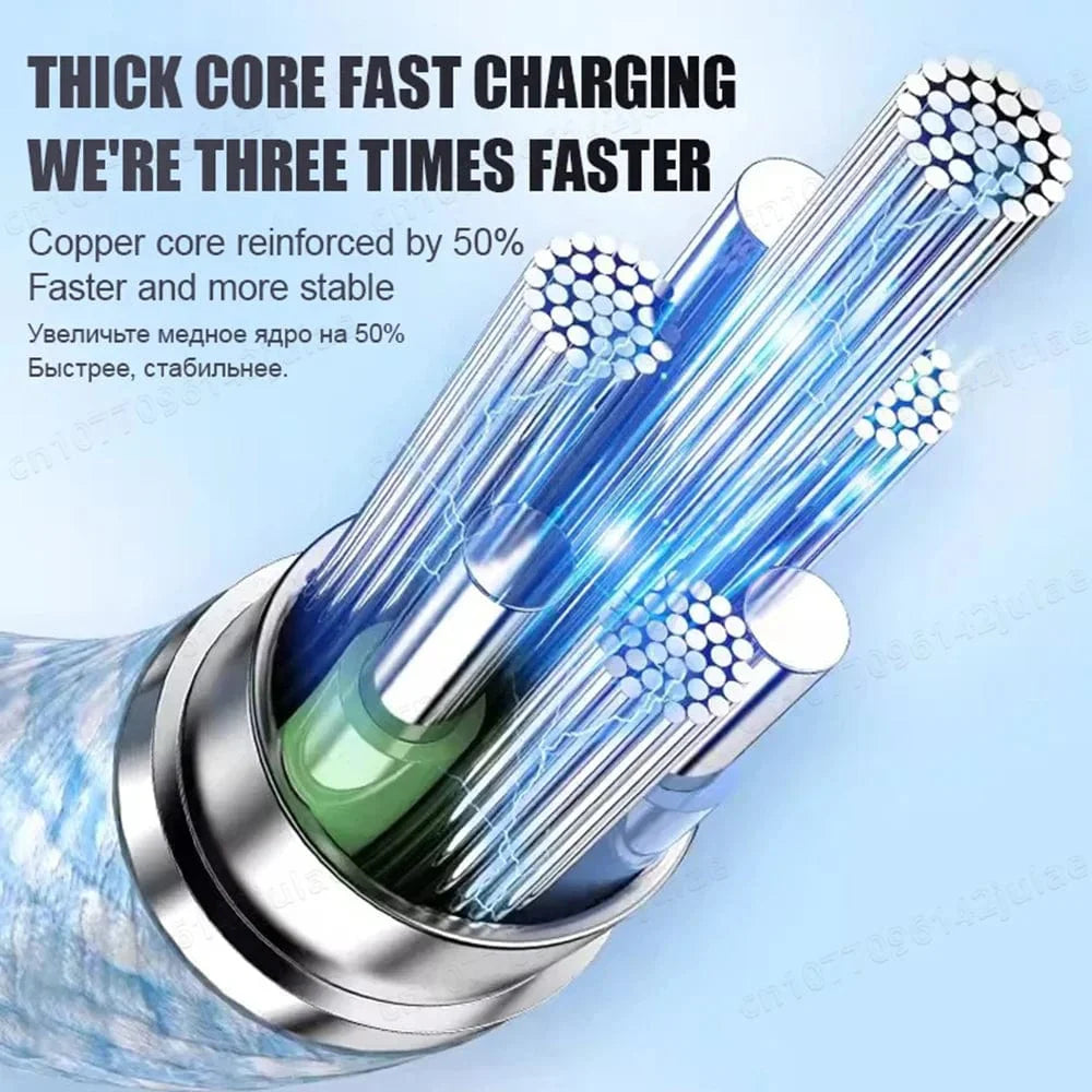 Showlu PD 35W USB C fast charging cable for iPhone 15 Pro Max, 1 to 2 meters long, with Type-C connector and sleek design.