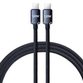 Showlu 120W USB-C to Type-C nylon braided charging cable, 1 meter long, designed for fast charging and durable use.
