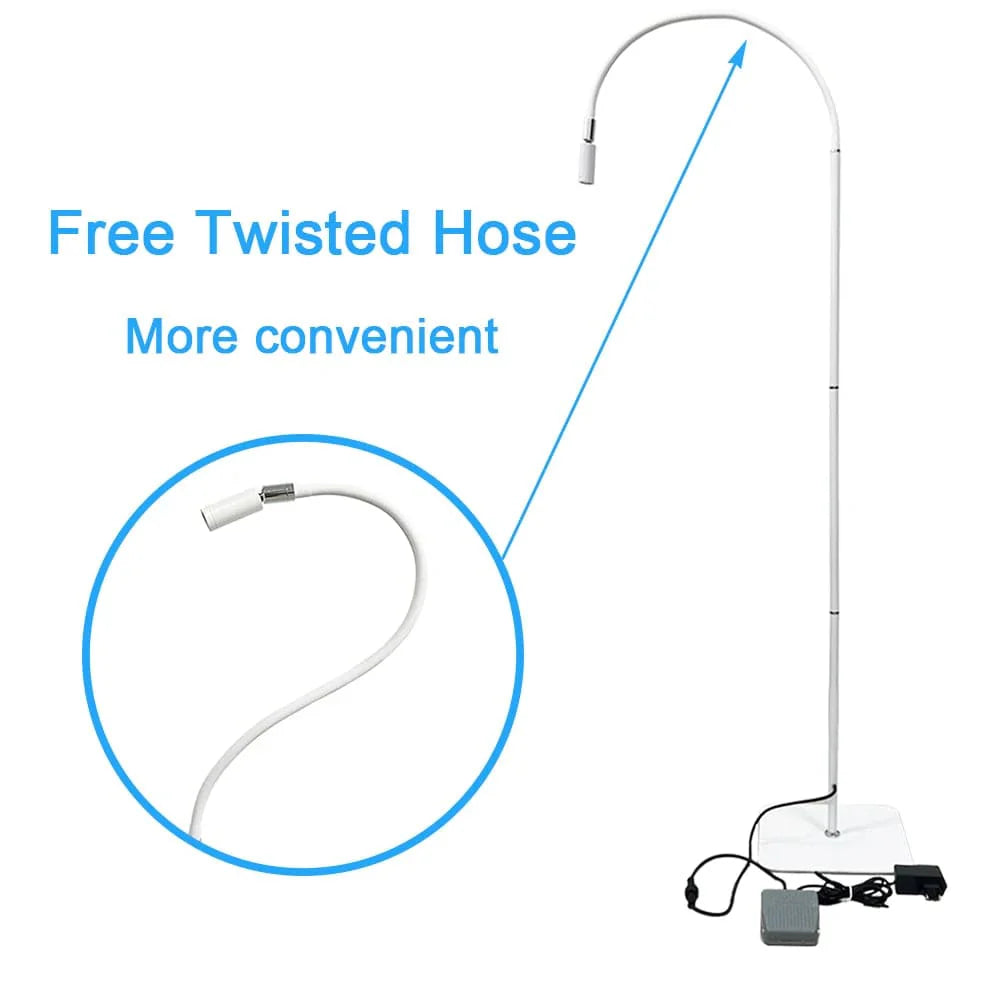 Showlu UV LED eyelash curing lamp with pedal switch for glue grafting and false eyelash setting, featuring ultraviolet light for quick curing.