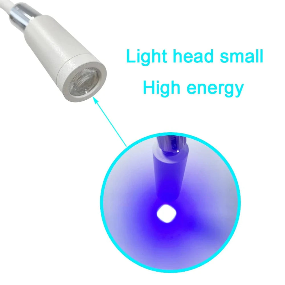 Showlu UV LED eyelash curing lamp with pedal switch for glue grafting, used for setting false eyelashes and eyelash extensions.