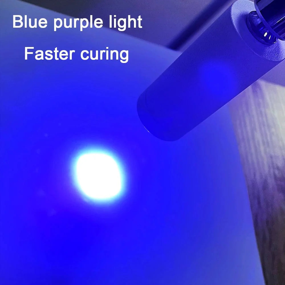 Showlu UV LED eyelash curing lamp with foot pedal switch for glue grafting and false eyelash bonding, featuring ultraviolet light.