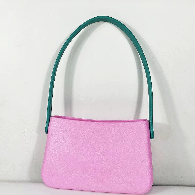 Feral Cat women's silicone underarm bag in candy color, small satchel style with a single strap, suitable for travel and casual use.