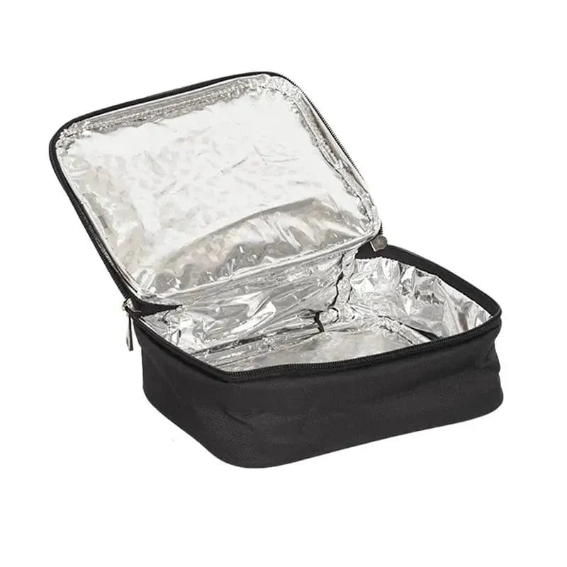 Showlu USB electric heating lunch bag made of waterproof Oxford fabric, designed for food warming during travel or camping.