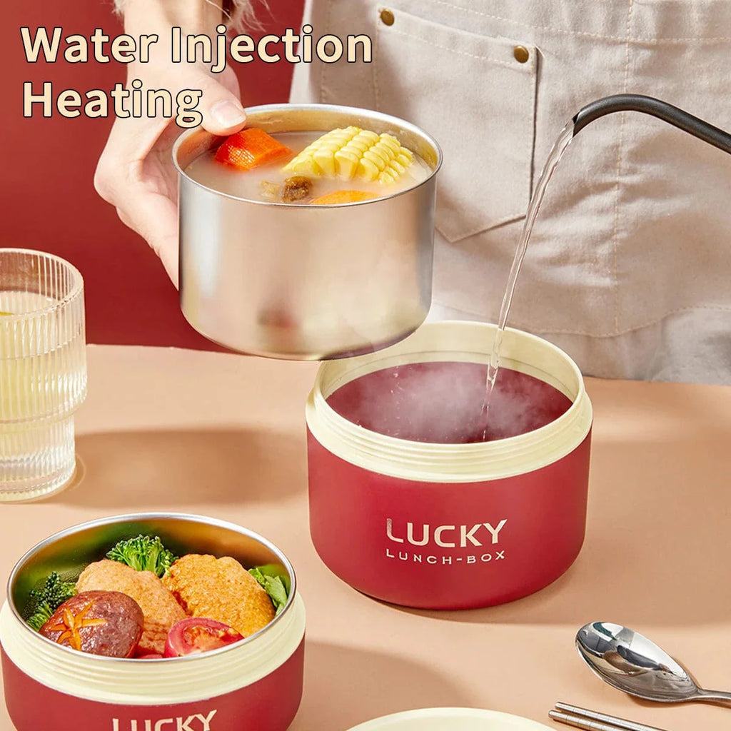 Showlu Fashion Store WORTHBUY stainless steel thermal lunch box with leak-proof design, ideal for keeping meals fresh and portable.