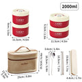 Showlu Fashion Store WORTHBUY stainless steel thermal lunch box with leak-proof design, ideal for portable, hot or cold meals.